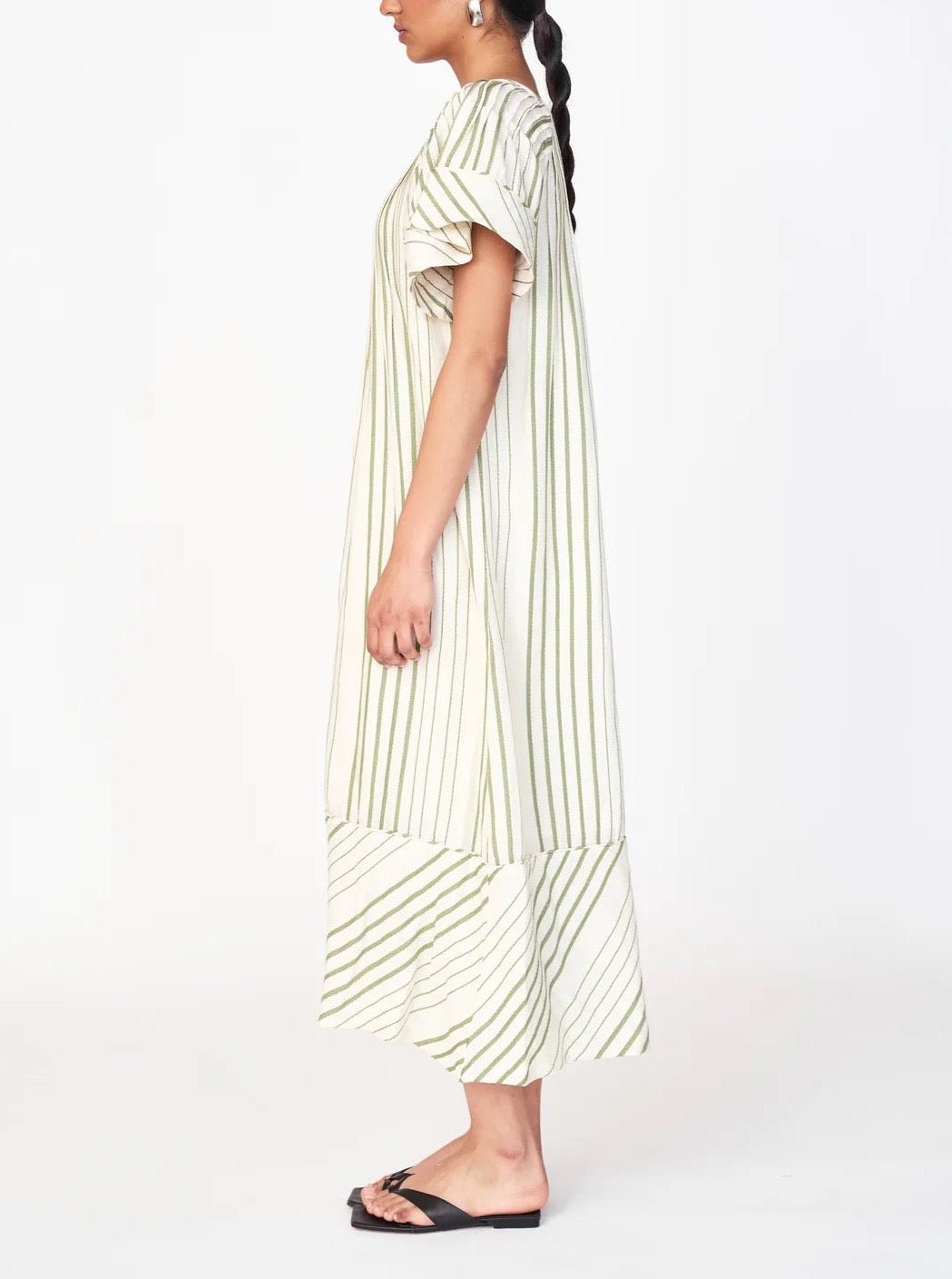 Mirth Vienna Pintuck Dress in Garden Stripe - Image 3