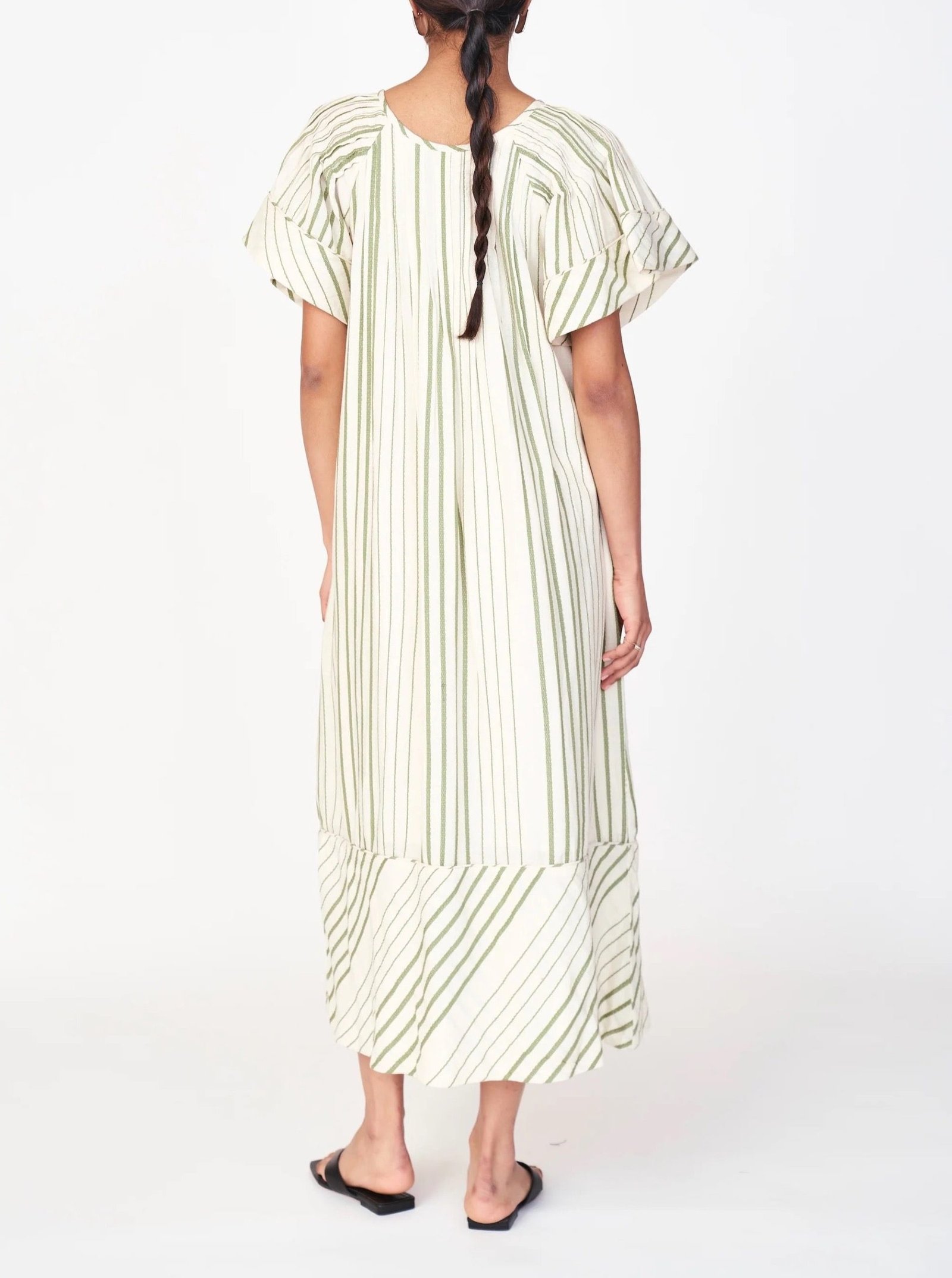 Mirth Vienna Pintuck Dress in Garden Stripe - Image 4